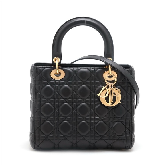Dior Handbags - (SOLD) Lady Dior Medium Cannage Bag Black